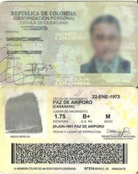 Cédula de Ciudadanía (Antigua)